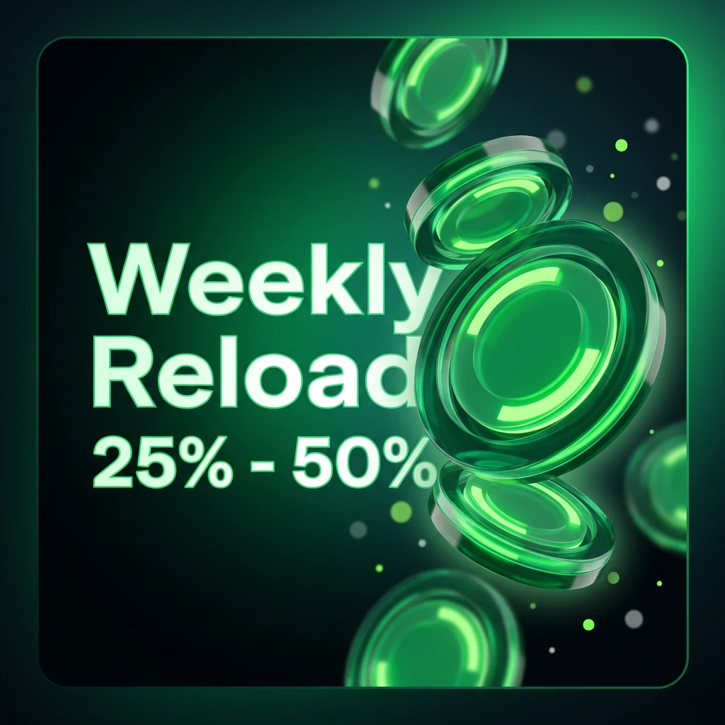 Weekly Reload 25% - 50% Weekly Reload 25% - 50%